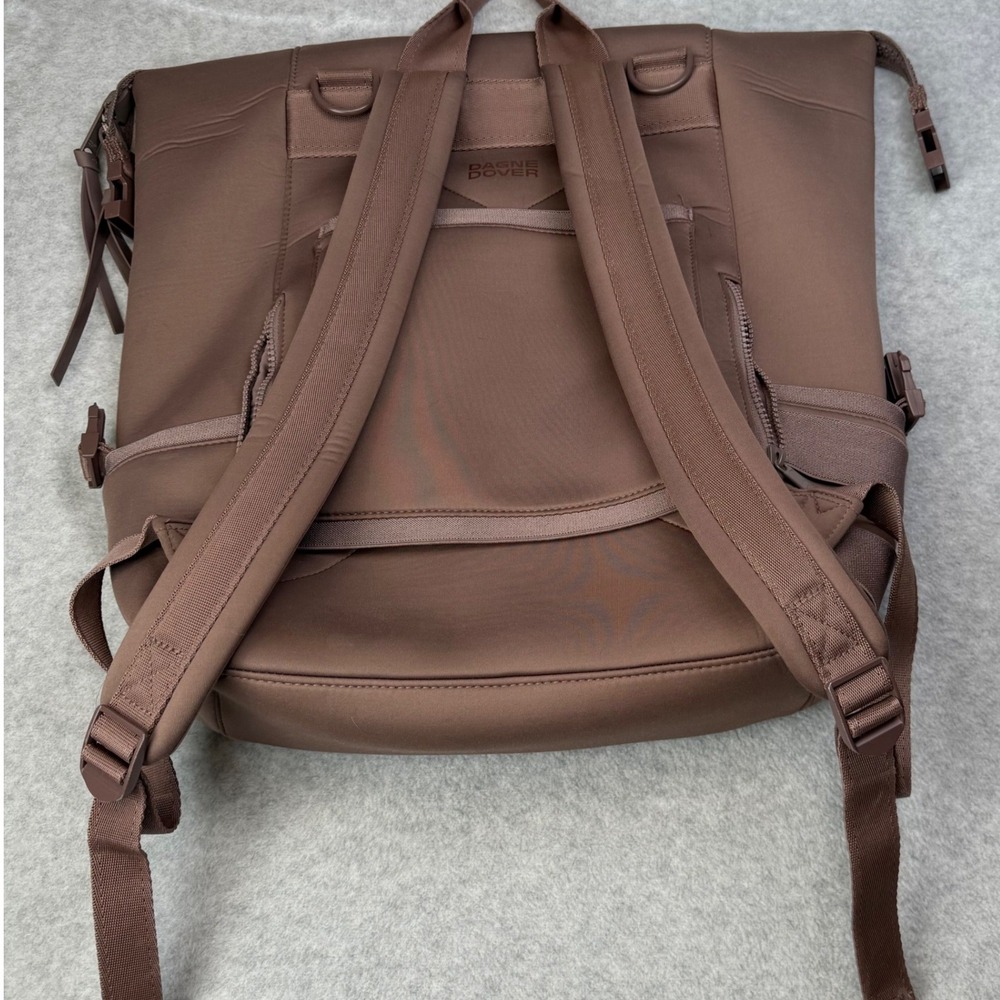 Dagne Dover Neoprene Dakota Backpack Brown Gorpcore Travel Work School Large - Picture 15 of 16